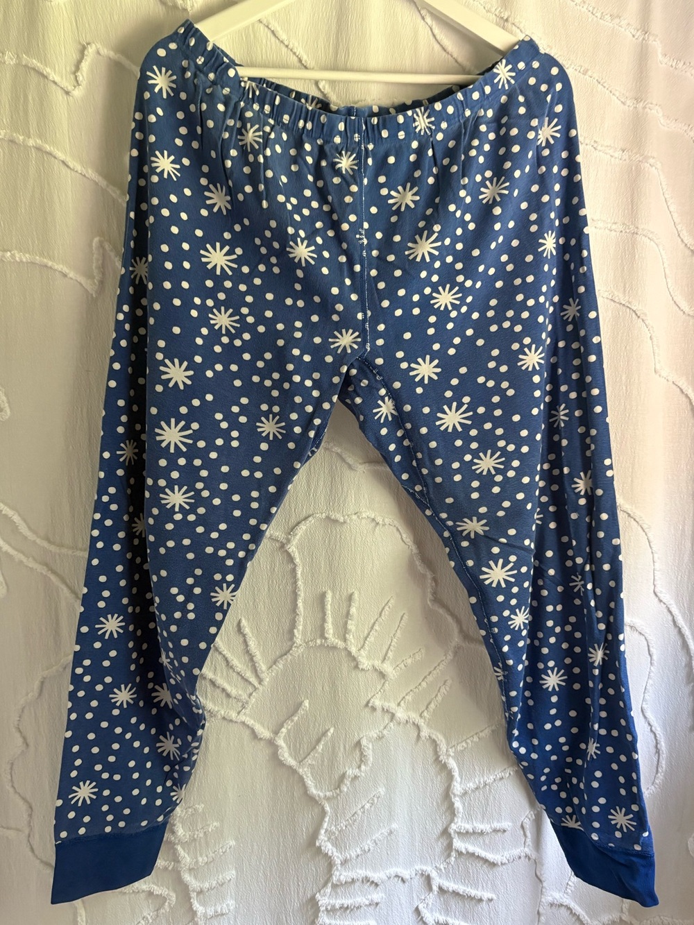Hanna Andersson XXL Blue White Snowflake Organic Cotton Pajama Set - Picture 5 of 8